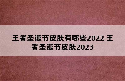 王者圣诞节皮肤有哪些2022 王者圣诞节皮肤2023